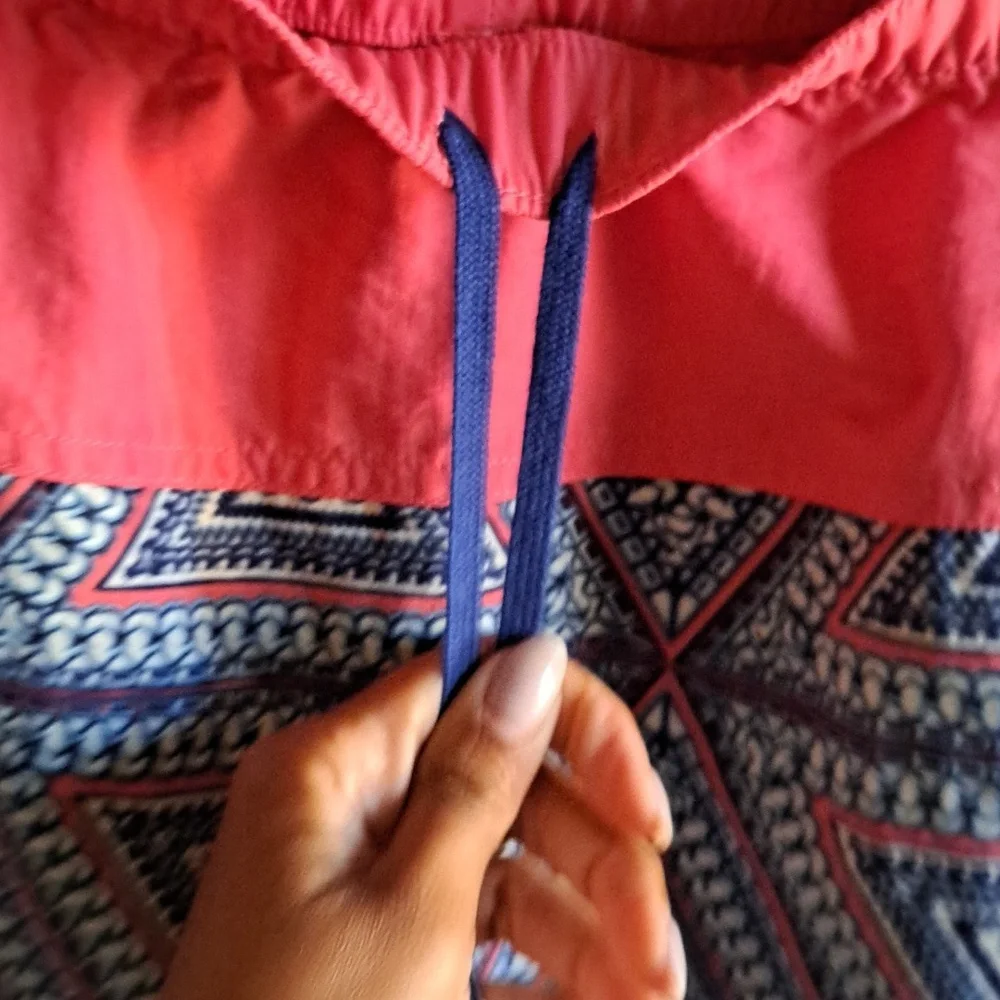 Patagonia Aztec Baggies Mini Skirt With Pockets Nylon Coral/Blue Size Small NWOT - Picture 6 of 8